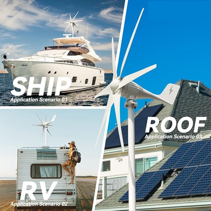 3000W Wind Turbine Generator 12V 24V 48V with MPPT Controller 2 3000W Wind Turbine Generator 12V 24V 48V with MPPT Controller - Image 2