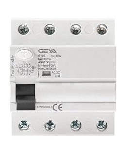 GYL9 Residual Current Circuit Breaker 4P 25A 40A 63A 100A