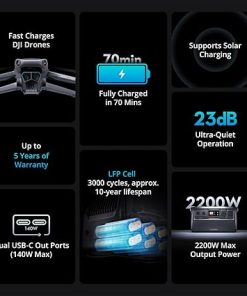 DJI Power 1000 Portable Power Station 1024Wh Fast Charge 2200W Output 2