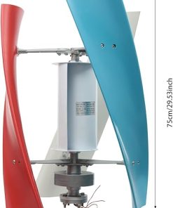 100W 12V Vertical Wind Turbine Generator Low Noise Helical Design 2