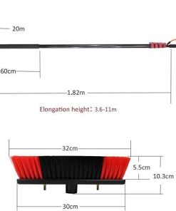 Water Fed Pole Kit for Window and Solar Cleaning 30FT Telescopic Brush 2