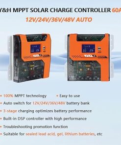 40A MPPT Solar Charger Controller 12V to 48V for All Battery Types 2