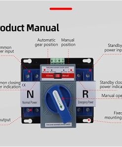 Dual Power Automatic Transfer Switch 63A Selector Switches Guide 2