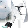 14000KW Wind Turbine Generator Kit 12V 24V 48V 220V Energy Windmill Vertical Wind Turbine Generator Home Three Phase Generator Maglev 3 Blades 35”H,48V