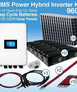 Hybrid Pure Sine Inverter Charger and Solar Panel Kit 9.6 kW 2