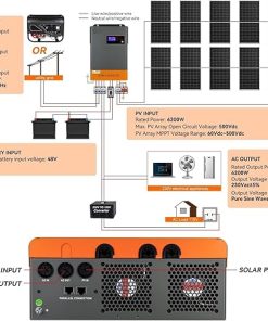 48V 6KW Hybrid Solar Inverter MPPT 120A Pure Sine Wave for Parallel Use 2