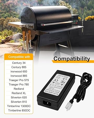 ACDC Adapter 20V 4.5A Compatible with Traeger Grills and Replaces ELE143 2 ACDC Adapter 20V 4.5A Compatible with Traeger Grills and Replaces ELE143 - Image 2