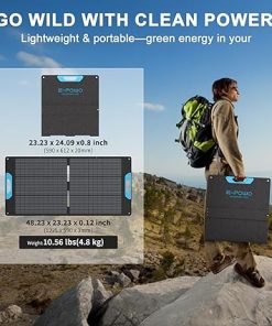 Portable 110W 20V Solar Panel Foldable Waterproof for Camping RV Use 2