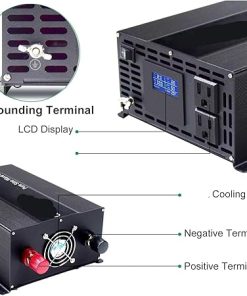 Pure Sine Wave Inverter 12V 24V 48V 2KW Off Grid DC to AC 110V 240V 2