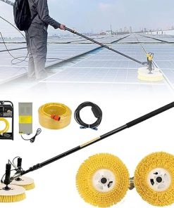 Professional Solar Panel Cleaning Kit with 7.5m Pole and Brushes