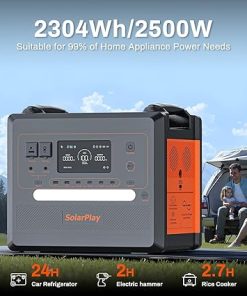 2500W SolarPlay Portable Power Station with 2304Wh Solar Generator 2
