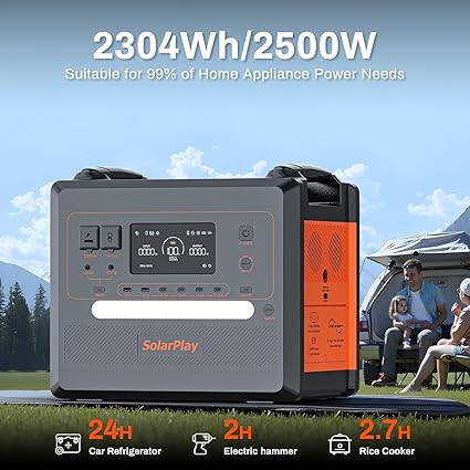 2500W SolarPlay Portable Power Station with 2304Wh Solar Generator 2 2500W SolarPlay Portable Power Station with 2304Wh Solar Generator - Image 2