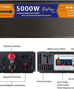 12V 5000W Pure Sine Wave Inverter for Truck Home RV Off Grid Use 2