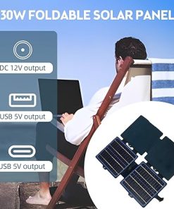 Portable 30 Watt Solar Panel Foldable Charger for Camping and Hiking 2