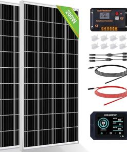 200 Watt Solar Panel Kit with 300A Battery Monitor from ECO-WORTHY