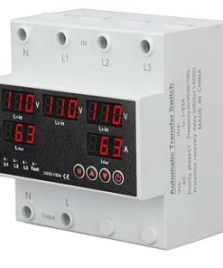Automatic Transfer Switch 63A 3P4W with Voltage Protector for Generators