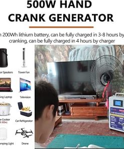 Portable 500W Hand Crank Generator for Emergency Power Supply 2