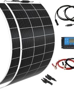 200W 12V Flexible Solar Panel Kit for RV Boat Cabin Home Use