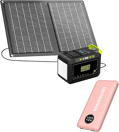 Marbero 88.8Wh Solar Generator 120W with 21W Solar Panel and Charger Marbero 88.8Wh Solar Generator 120W with 21W Solar Panel and Charger