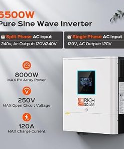RICH SOLAR 6500W 48V Hybrid Inverter with MPPT Controller and App 2