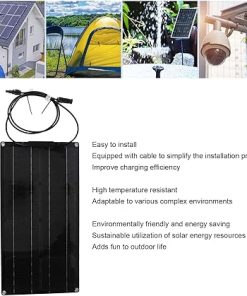Portable 100W Monocrystalline Solar Panel Charger for RV Tent Roof 2