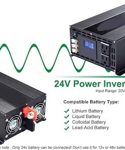3000W Pure Sine Wave Solar Inverter 12V 24V 36V 48V DC to AC 2
