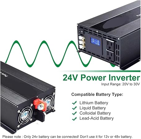 3000W Pure Sine Wave Solar Inverter 12V 24V 36V 48V DC to AC 2 3000W Pure Sine Wave Solar Inverter 12V 24V 36V 48V DC to AC - Image 2
