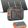 ZeroKor 100W Portable Solar Generator with 65W Power Bank for Camping