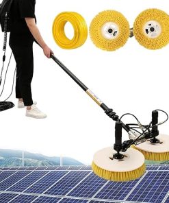 Adjustable Solar Panel Cleaning Kit with Telescopic Pole and Dual Brush