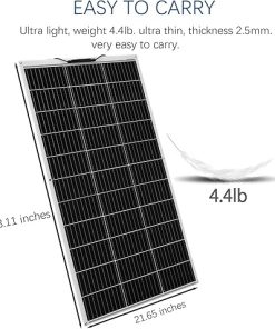 200W 12V Flexible Solar Panel Kit for RV Boat Cabin Home Use 2