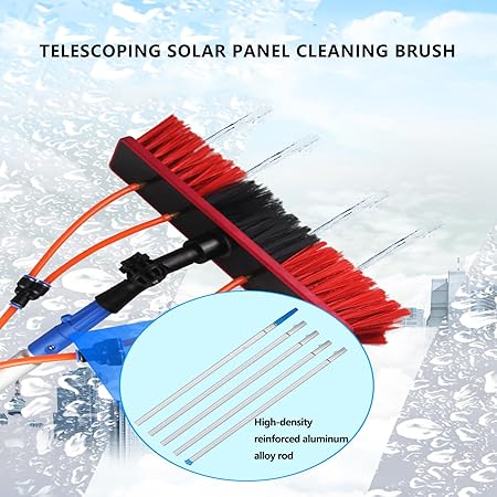 Solar Panel Cleaning Kit with Extendable Pole and 20m Water Hose 2 Solar Panel Cleaning Kit with Extendable Pole and 20m Water Hose - Image 2