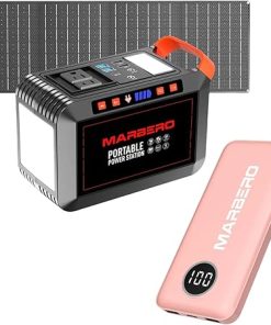 Marbero 148Wh 200W Solar Generator with 40W Solar Panel for Camping Marbero 148Wh 200W Solar Generator with 40W Solar Panel for Camping