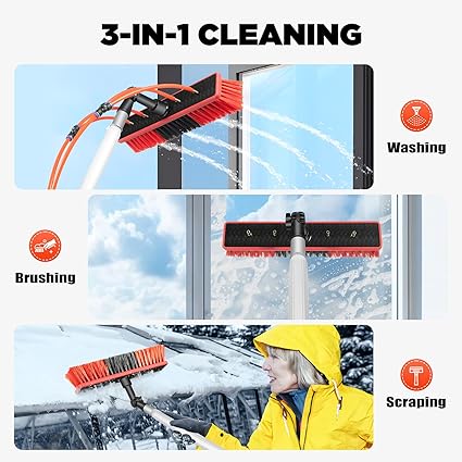 Solar Panel Cleaning Kit with Extension Pole and Water Fed Brush 2 Solar Panel Cleaning Kit with Extension Pole and Water Fed Brush - Image 2