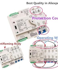 W2R ATS 3P Dual Power Automatic Transfer Switch Uninterrupted Power Controller 63A 100A 110V 220V Wire Gift(3P 100A 110V) 2