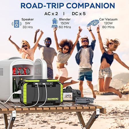 Marbero 200W Solar Generator 222Wh Portable Power Station with Solar Panel 2 Marbero 200W Solar Generator 222Wh Portable Power Station with Solar Panel - Image 2