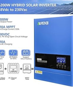 6200W Solar Inverter 48V DC to 230VAC Off-Grid Hybrid with MPPT Controller 2