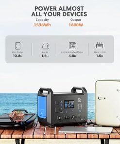 BOB TB1600 Portable Power Station 1536Wh Fast Charging LiFePO4 Battery 2