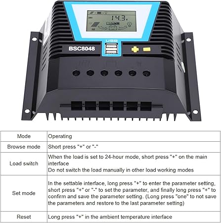 BSC8048 80A Solar Charge Controller for 12V 24V 36V 48V Batteries 2 BSC8048 80A Solar Charge Controller for 12V 24V 36V 48V Batteries - Image 2