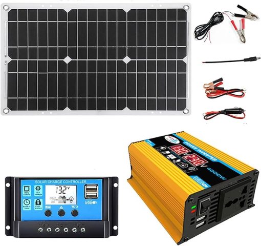 Complete 4000W Solar Panel Kit with Inverter and USB Ports