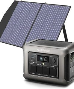 Portable Power Station 1800W with Solar Panel for 11 Devices