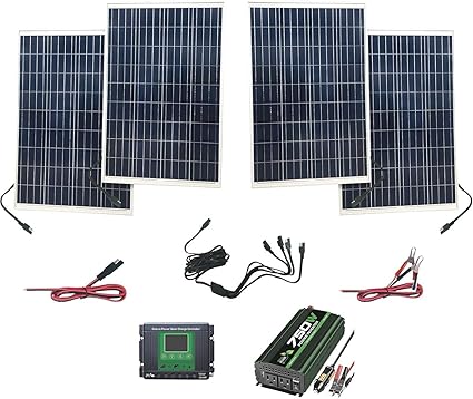 Rustic Solar Power Kit 4x110W Panels 750W Inverter Weatherproof Rustic Solar Power Kit 4x110W Panels 750W Inverter Weatherproof