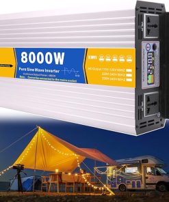 8000W Pure Sine Wave Inverter 12V to 230V for Home and Camping