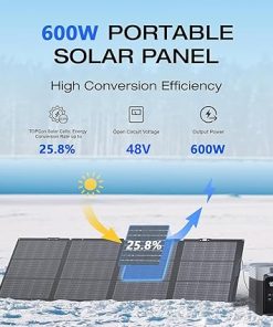 600W Foldable Solar Panel High Efficiency IP67 Waterproof Portable Suitcase 2