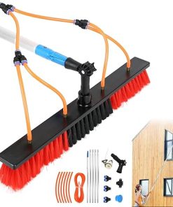 32.8ft Telescopic Water Fed Pole Brush for Solar Panel Cleaning