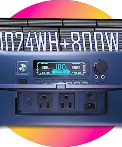 CTOLITY 1024Wh Portable Power Station with Solar Charging Kit 800W