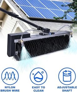 Electric Solar Panel Cleaning Tool with Adjustable Extension Rod 2