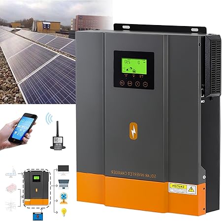 3.0kW Hybrid Solar Inverter 24V DC to 220V AC with 80A MPPT Wi-Fi 3.0kW Hybrid Solar Inverter 24V DC to 220V AC with 80A MPPT Wi-Fi