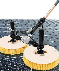 Solar Panel Cleaning Tool with Lithium Battery and Double Brush Head