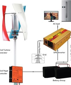 12000W Vertical Axis Wind Turbine Generator Kit for Solar Power 2