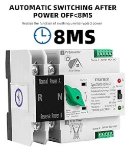 Dual Power Automatic Transfer Switches for PV Inverter 63A 100A 125A 2